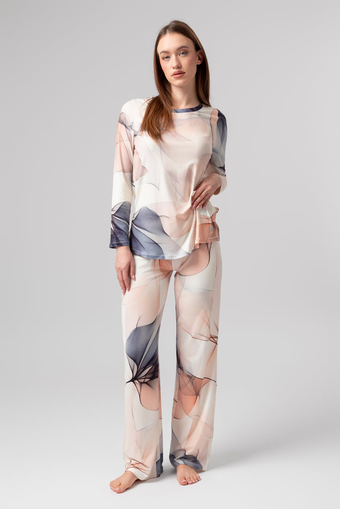 lelosi brīva piegriezuma pidžamas frond 0